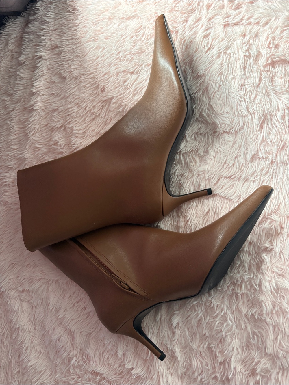 H&M Brown Pointed Stiletto Ankle Boots